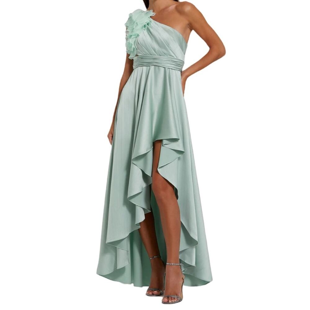 Mac Duggal Mint One Shoulder Dress